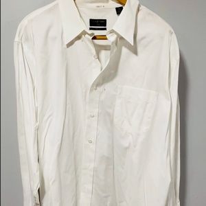 Club Room Tall Pinpoint Dress Shirt in White